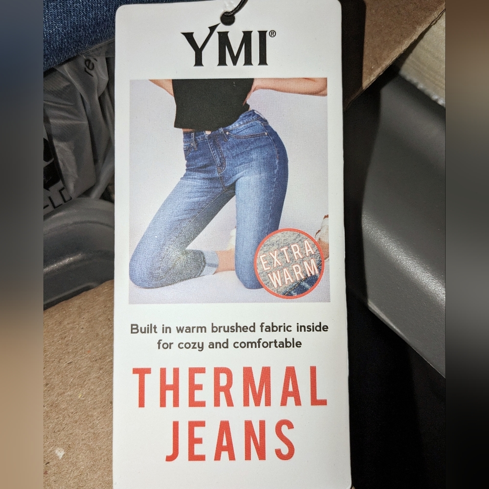 YMI Women's Thermal Mid-Rise Skinny Jeans - Sz 9/29